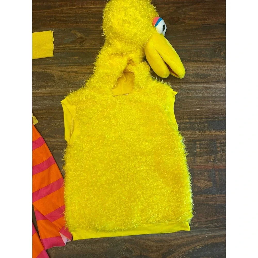 Vintage Sesame Street Workshop Big Bird Costume‎ Plush Hooded Pants Size 1-2